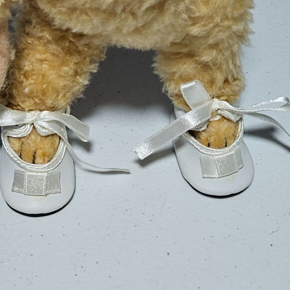 Vintage 90s Gallery Teddy Bears 10 Inch Posable Arms Legs Dress Plush 0702 Toy - Picture 8 of 12